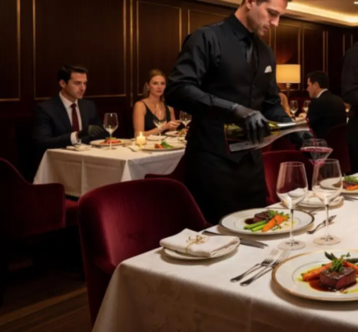 Stijlvolle private dining opstelling tijdens een culinair event bij Golden Table Lounge.